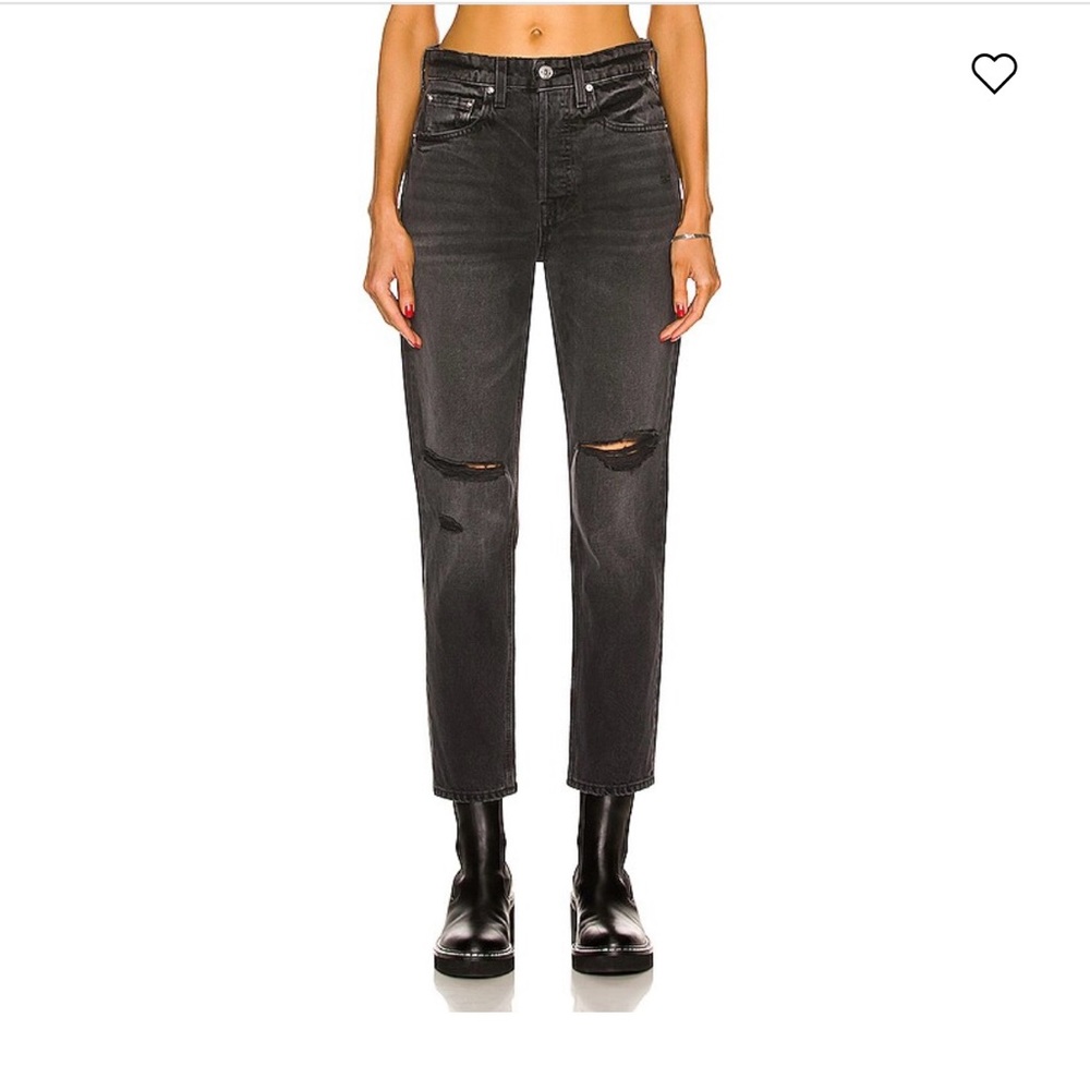 NEW GRLFRND Karolina Rise Straight Crop Jeans in Lexington - Size 28